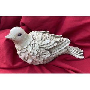 Vintage Resin Dove - Very Fine Detail - Carved Bird Figurine